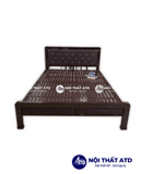  Giường sắt hộp 4x8 màu nâu 