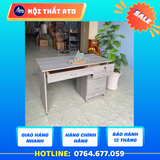  Bàn Làm Việc Gỗ Ván Ép 4 Hộc Kéo Dành Cho Văn Phòng 