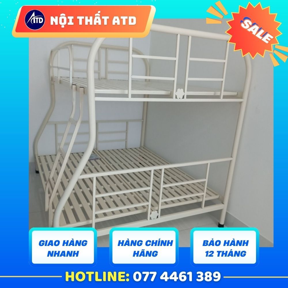  Giường Tầng Sắt Sơn Tĩnh Điện 1m4/1m6 x2m cho phòng ngủ 