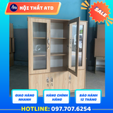  Tủ hồ sơ gỗ MDF 3 cánh kính 