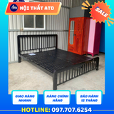  Giường sắt hộp 4x8 kích thước 1m8 x 2m x 30cm 