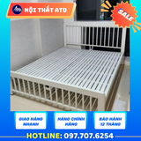  Giường sắt hộp 4x8 lưới đen 