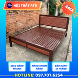  Giường sắt hộp 4x8 kích thước 1m8 x 2m x 30cm 