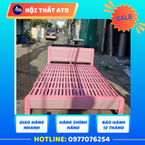  Giường sắt hộp 4x8 kích thước 1m6 x 2m. 