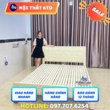  Giường sắt hộp 4x8 màu nâu 
