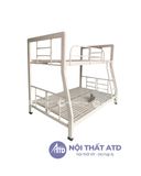  Giường tầng sắt hộp trắng (tầng lệch) 