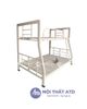 Giường tầng sắt hộp trắng (tầng lệch)