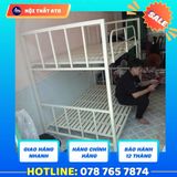 Giường tầng sắt hộp tầng bằng màu kem 