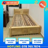  Giường gỗ sồi tự nhiên 