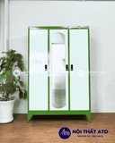  Tủ quần áo sắt 3 cánh màu xanh lá 