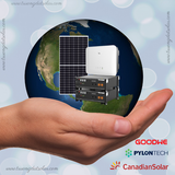  Điện NLMT Hòa Lưới 5kWp, Pin Lưu Trữ 5.12kW - Trọn gói (Inverter GoodWe+ Pin Lưu Trữ Pylontech) 