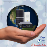  Điện NLMT Hòa Lưới 5kWp, Pin Lưu Trữ 4.8kW- Trọn gói (Inverter Hybrid Deye+ Pin Lưu Trữ UFO) 