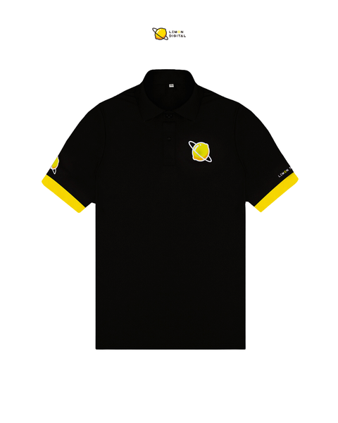  Áo Polo Tay Ngắn 2025 LEMON DIGITAL - BLACK 