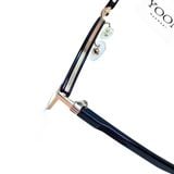 Gọng Kính Nửa Viền Vuông Unisex Nhựa Kim Loại - Yoon 58062 Y251