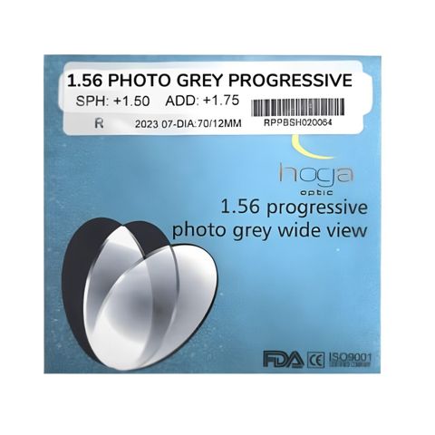 Đa Tròng Đổi Màu Hoga Progressive Photo Grey SHMC 1.56