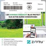 Đa Tròng Đổi Màu Zinmy Freesight Blue Sun 1.58 Xám Khói