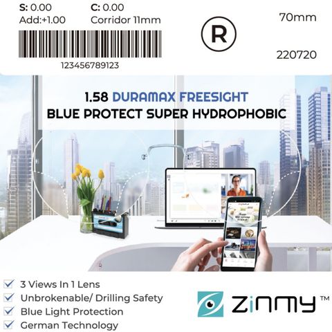 Đa Tròng Zinmy AS Duramax Freesight Blue Protect 1.58