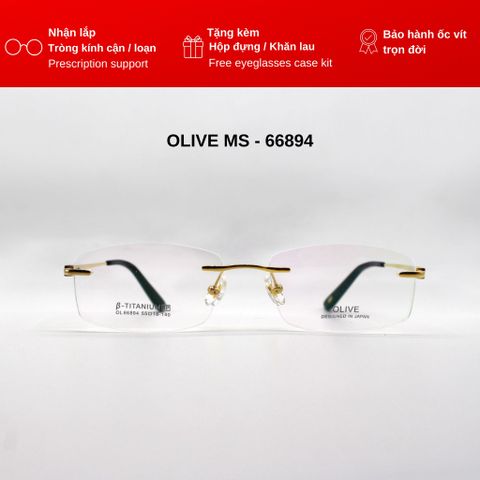 Gọng Kính Khoan Titanium - Yoon Olive 66894