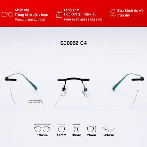 Gọng Kính Khoan Titanium - Yoon S30082