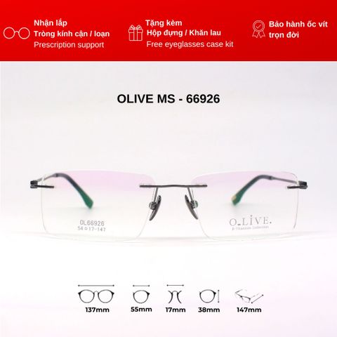 Gọng Kính Khoan Titanium - Yoon Olive 66926