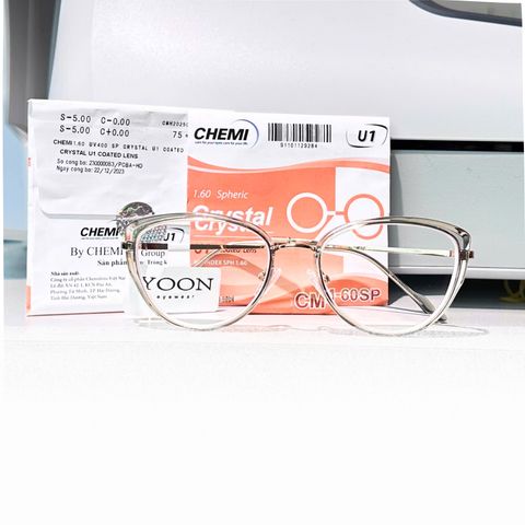 Tròng Kính Chemi Crystal U1 Coated 1.60