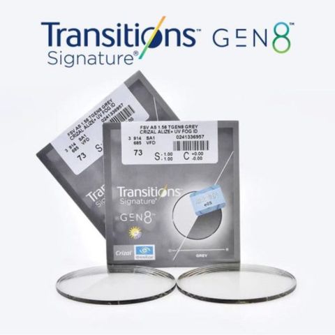 Tròng Đổi Màu Essilor Transitions GEN 8 1.56 Grey