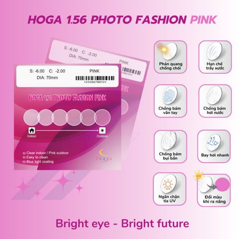 Tròng Đổi Màu Hoga Fashion Photo 1.56 Pink