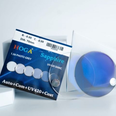 Tròng Đổi Màu Hoga Sapphire Photo UV420 SHMC 1.56