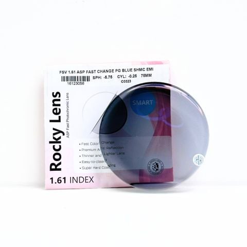 Tròng Đổi Màu Rocky Smart 1.61 Xám Khói