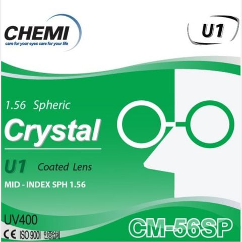 Tròng Kính Chemi Crystal U1 Coated 1.56