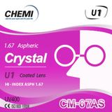 Tròng Kính Chemi Crystal U1 Coated 1.67