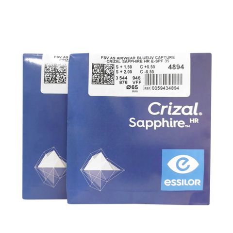 Tròng Kính Essilor Crizal Sapphire HR Blue UV Capture 1.59