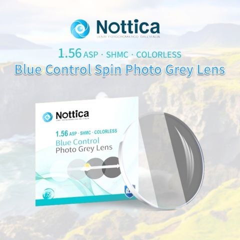 Tròng Đổi Màu Nottica N5 Blue Control Photo 1.56 Grey