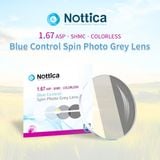 Tròng Đổi Màu Nottica N5 Blue Control Spin Photo 1.67 Grey