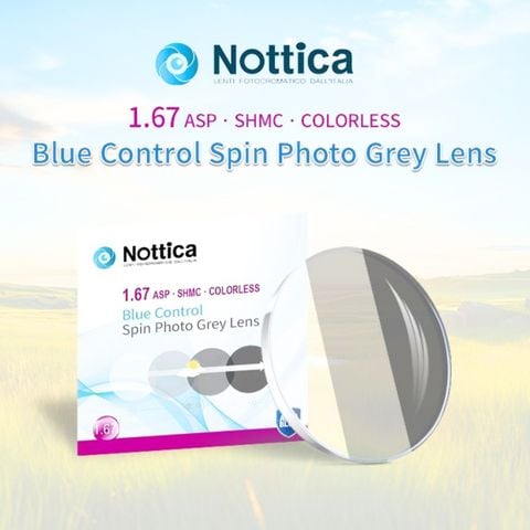 Tròng Đổi Màu Nottica N5 Blue Control Spin Photo 1.67 Grey