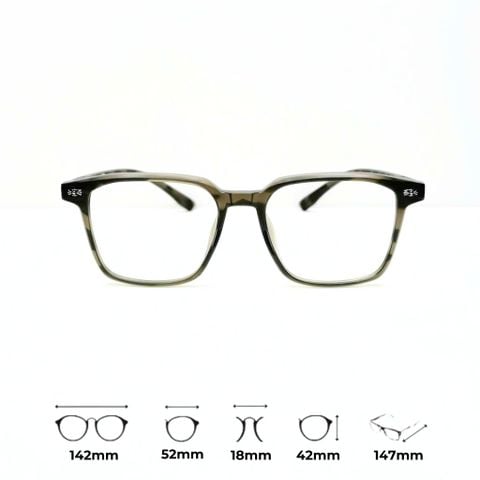 Gọng Kính Vuông Unisex Nhựa Dẻo - Yoon 210244 Y106