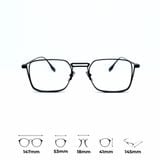 Gọng Kính Kim Loại Unisex Chữ Nhật - Yoon YS9253 Y108