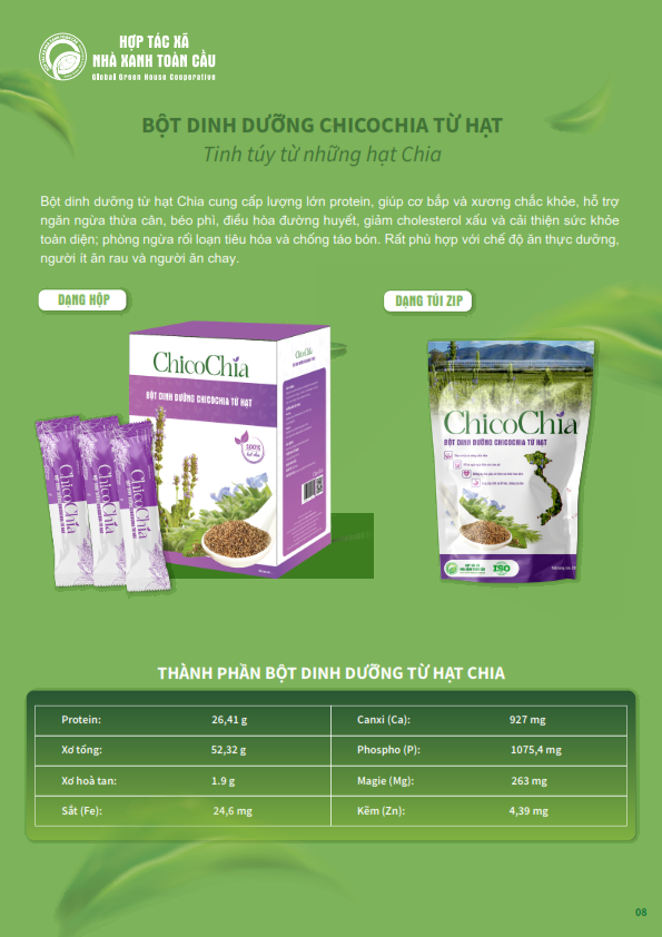  Bột Dinh Dưỡng ChicoChia Từ Hạt Chia – Túi Zip 250gram 