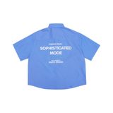  SM05 - "MAZIC" PREMIUM BOXY CARO BLUE SHIRT 