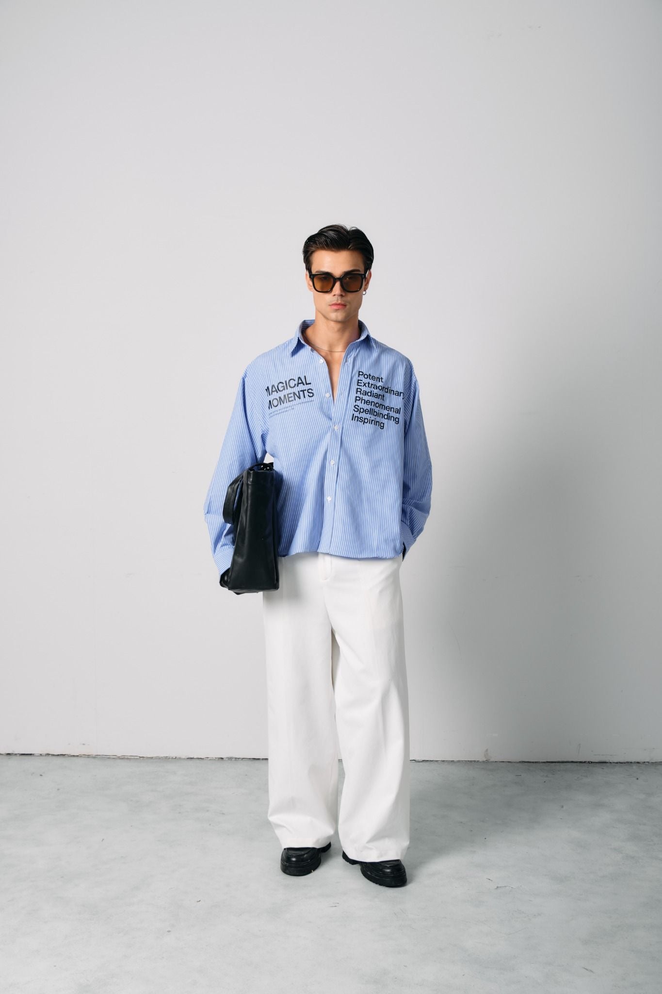  SM04 - "MAZIC" TIMELESS BLUE STRIPE SHIRT 