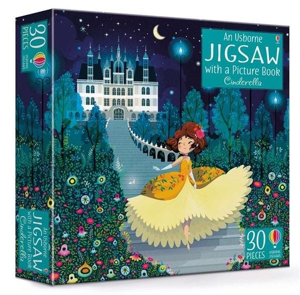  USBORNE JIGSAW WITH A PICTURE BOOK CINDERELLA 