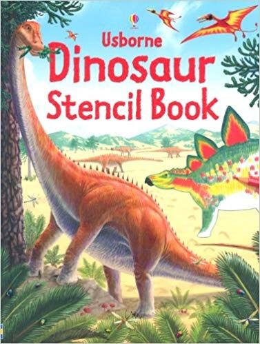  Usborne Dinosaur Stencil Book 