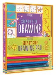  Usborne Step-by-Step Drawing Kit 