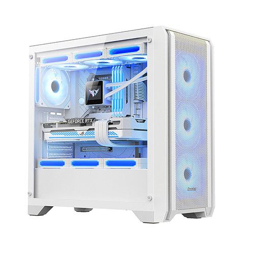 VỎ CASE HUNTKEY GX750A - Trắng | ATX, Chưa Kèm FAN