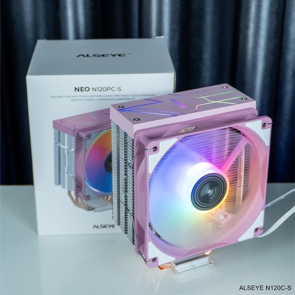 Tản nhiệt khí CPU ALSEYE N120-SE SK2011 RGB  -  Hồng