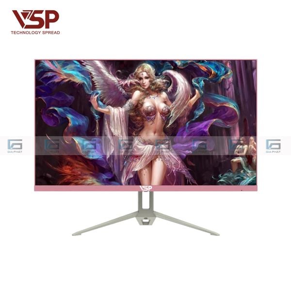 Màn hình 24 inch VSP V2408S tràn viền Hồng (Full-HD, IPS, 75HZ)