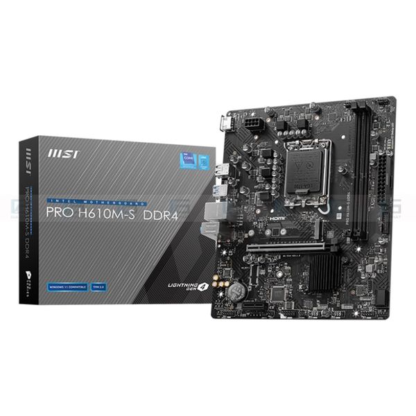 Bo mạch chủ MSI PRO H610M-S DDR4 (M-ATX, DDR4, LGA1700) - Full VAT