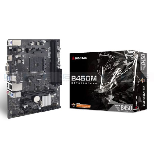 Bo mạch chủ Biostar B450MHP (M-ATX, DDR4, AM4, tối đa 64G RAM) - Full VAT