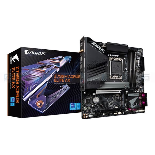 Bo mạch chủ Gigabyte Z790M Aorus Elite AX DDR5 (M-ATX, Wifi+Bluetooth) - Full VAT