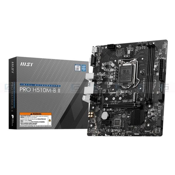 Bo mạch chủ MSI Pro H510M-B II (M-ATX, DDR4, tối đa 64G, LGA1200)